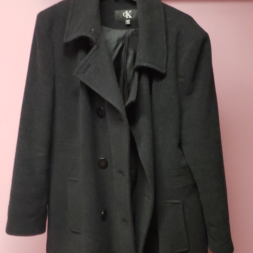 xxl black calvin klein peacoat